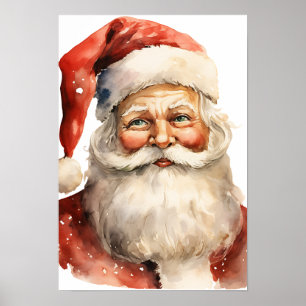 Kerstman Retro Kerstmis Poster