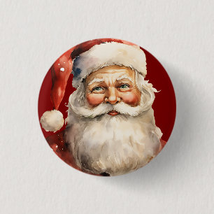 Kerstman Retro Kerstmis Ronde Button 3,2 Cm