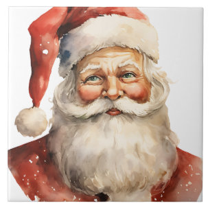 Kerstman Retro Kerstmis Tegeltje