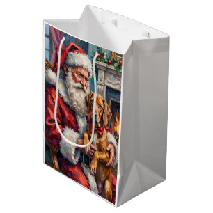 Kerstman Rhodesian Ridgeback Kerst Kunst Medium Cadeauzakje