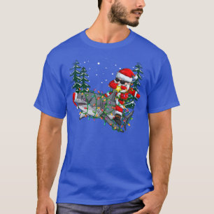 Kerstman Ridder Haai Kerstmis Kerstmis Haai L T-shirt
