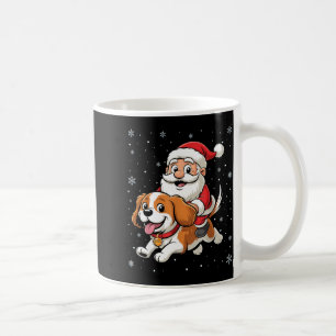 Kerstman rijdend op een Cavalier King Charles Span Koffiemok