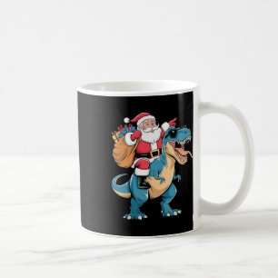 Kerstman rijdt op dinosaurus T Rex Kerst jongens m Koffiemok