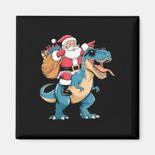 Kerstman rijdt op dinosaurus T Rex Kerst jongens m Magneet