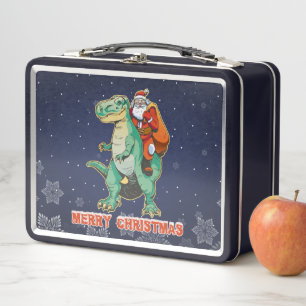 Kerstman rijdt op T Rex - Prettig Trexmas