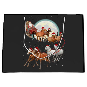 Kerstman rijdt paarden Paardenslee Equestrian Groot Cadeauzakje
