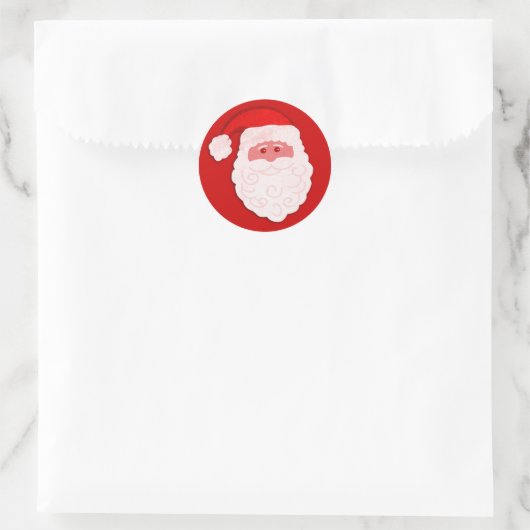 Kerstman rode sticker (Tas)