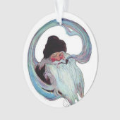 kerstman Roken een pijp Ornament (voorkant)