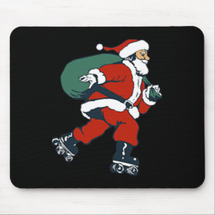 Kerstman Roller Schaatsen Pret Kerst Schaatsster K Muismat