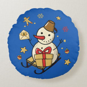 Kerstman Rond Kussen