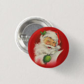 kerstman ronde button 3,2 cm (Voorkant /achterkant)