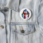 Kerstman Ronde Button 5,7 Cm (In situ)