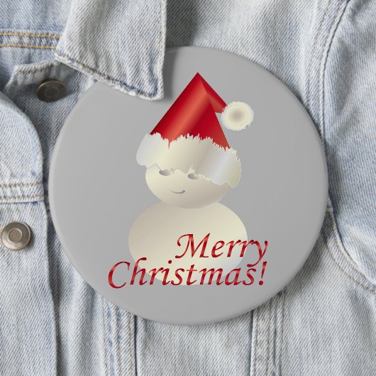 Kerstman Ronde Button 6,0 Cm (In situ)
