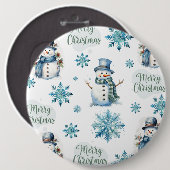 Kerstman Ronde Button 6,0 Cm (Voorkant /achterkant)