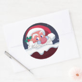 kerstman ronde sticker (Envelop)