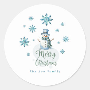 Kerstman Ronde Sticker