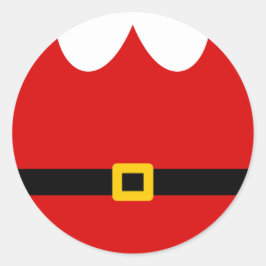 kerstman ronde sticker