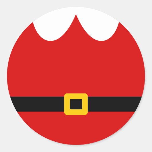 kerstman ronde sticker (Voorkant)