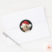 kerstman ronde sticker (Envelop)