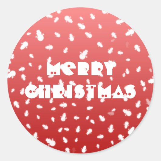 Kerstman Ronde Sticker (Voorkant)