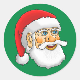 Kerstman Ronde Sticker