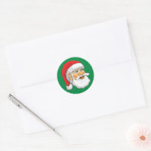 Kerstman Ronde Sticker (Envelop)