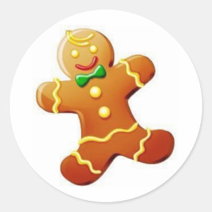 kerstman ronde sticker