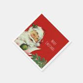 kerstman rood kerstfeest servet (Hoek)