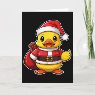 Kerstman Rubberen Eend Vrolijk Kerstmis Festive Xm Kaart