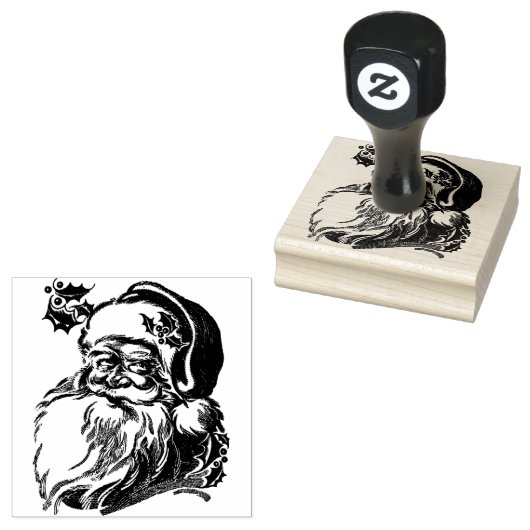  kerstman 	rubberstempel (Gestempeld)