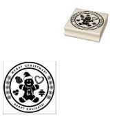 kerstman 	rubberstempel (Gestempeld)