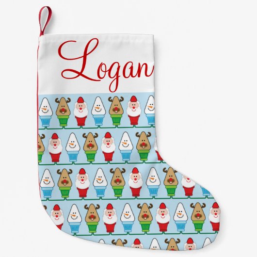 Kerstman, Rudolf en Snowman Kleine Kerstsok (Voorkant)