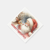 Kerstman Rudolf Kerst Dinner Servetten (Hoek)