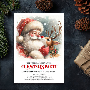 Kerstman Rudolph Festive Vakantie Familie Feest Kaart