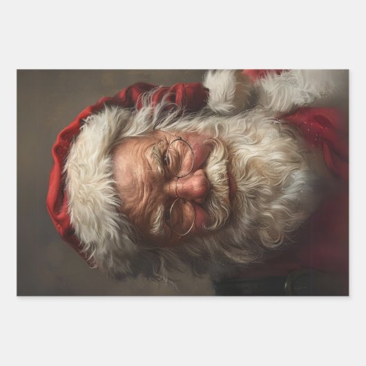 Kerstman Rudolph Frosty Kerstmis Decoupage Inpakpapier Vel (Voorkant 3)