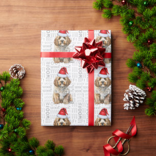 Kerstman Santa Cockapoo Holiday Dog Cadeaupapier