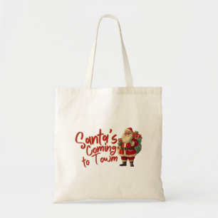  Kerstman: Santa komt naar de stad Tote Bag