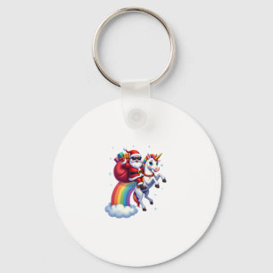 Kerstman Santa Ridder Eenhoorn Kerstmeisjes Dames Sleutelhanger