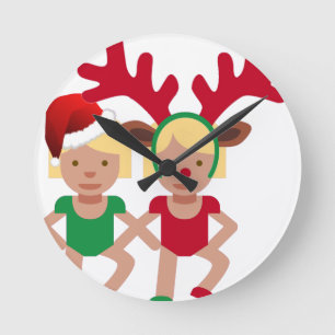 kerstman santa twint emoji ronde klok