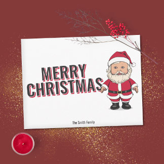 Kerstman - Santon Speelgoedpop Kerstmis Briefkaart
