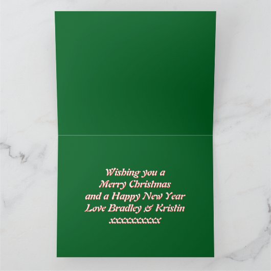 Kerstman Sasquatch en Jackalope Kerst Custom Kaart (Binnen)