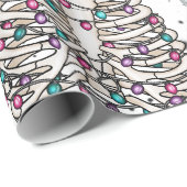 Kerstman schedel kerstinpakpapier cadeaupapier (Rol Hoek)