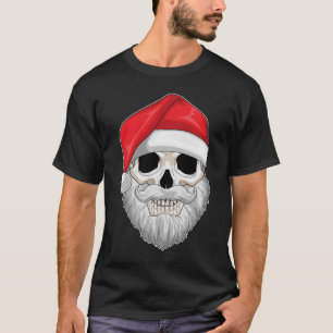 Kerstman schedel Kerstmis T-shirt