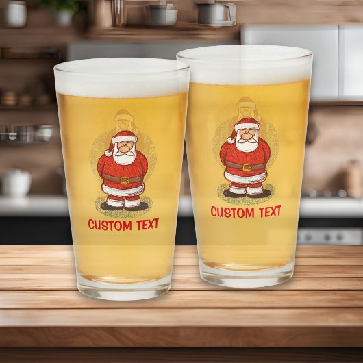 Kerstman schets glas
