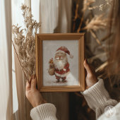 Kerstman Schilderij Vintage Vader Kerstman Poster