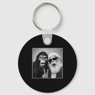 Kerstman Selfie Bigfoot Kerst Grappig Sasquat Sleutelhanger