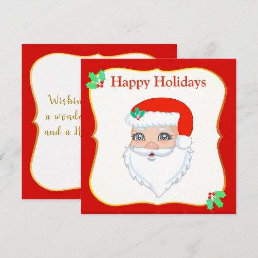 Kerstman Sinterklaas (Voorkant / Achterkant)