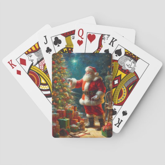 Kerstman Sinterklaas 1 Pokerkaarten (Achterkant)
