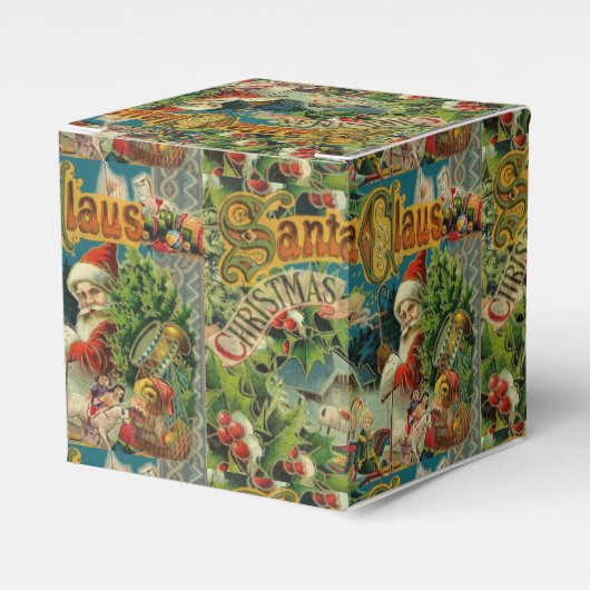 Kerstman Sinterklaas Antiek Kunst Bedankdoosjes (Voorkant Zijde)