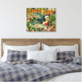 Kerstman Sinterklaas Antiek Kunst Canvas Afdruk (Insitu (Slaapkamer))
